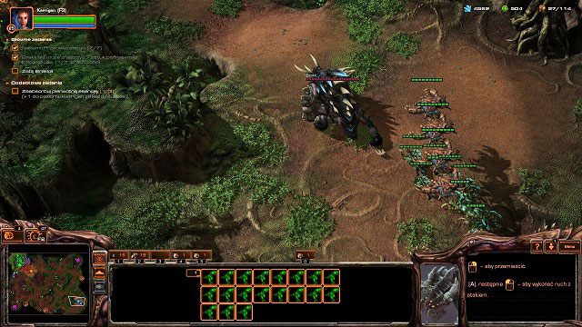 Przed zebraniem ostatniego kawałka mięsa powinniśmy uzupełnić stan osobowy naszej armii oraz zapisać stan gry - Przebudzenie Przedwiecznego | Kampania - Zerus | StarCraft II Heart of the Swarm - StarCraft II: Heart of the Swarm - poradnik do gry