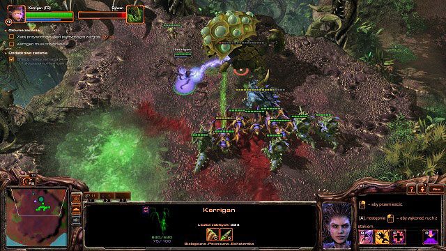 W punkcie [10] stoczymy walkę z trzecim przywódcą pierwotnych zergów - Sylwan - Supremacja | Kampania - Zerus | StarCraft II Heart of the Swarm - StarCraft II: Heart of the Swarm - poradnik do gry