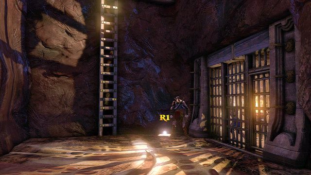 Na końcu korytarza natrafisz na Wiadomość od skryby Hekatonchejrona leżącą po prawej stronie drabiny - Pogoń za Furią w God of War Wstąpienie - God of War: Ascension - poradnik do gry