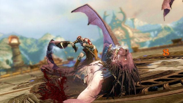 Po ogłuszeniu bossa wykonaj na nim chwyt - Walka z Mantikorą | God of War Wstąpienie - God of War: Ascension - poradnik do gry