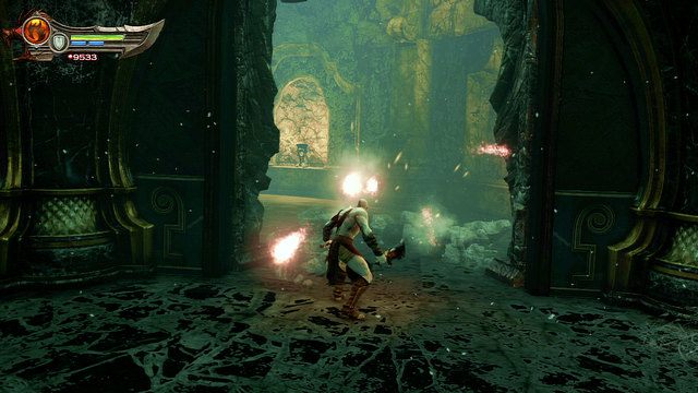 Zaciągnij się gazem i udaj się w lewo - Zagadki z posągami i droga do katakumb | God of War Wstąpienie - God of War: Ascension - poradnik do gry