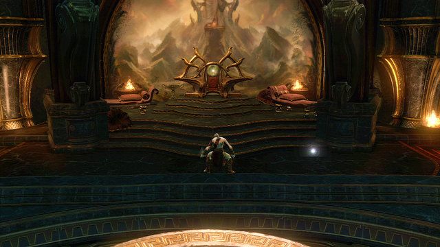 Staniesz w ten sposób przed ołtarzem i malunkiem na ścianie - Biała klepsydra | God of War Wstąpienie - God of War: Ascension - poradnik do gry