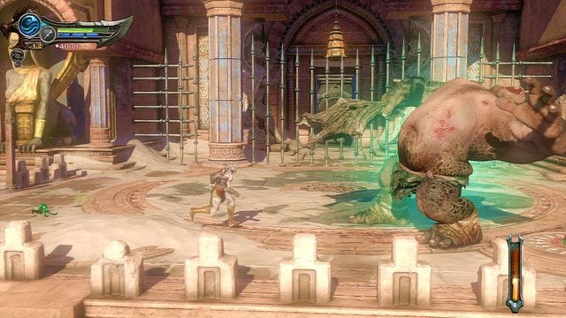 Po opuszczeniu korytarza staniesz do walki z cyklopem i rojem pasożytów - 14 - Zbiornik - Ponownie | Opis przejścia | God of War Wstąpienie - God of War: Ascension - poradnik do gry