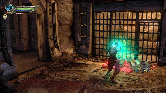 Gdy wylądujesz zejdź po schodach i udaj się w prawo - 16 - Więzienie Potępionych - Ponownie | Opis przejścia | God of War Wstąpienie - God of War: Ascension - poradnik do gry