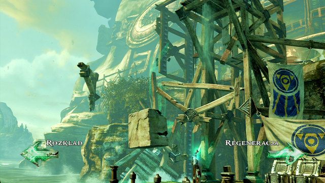 W trakcie krótkiego przerywnika część przystani zostanie zniszczona - Droga do posągu | God of War Wstąpienie - God of War: Ascension - poradnik do gry
