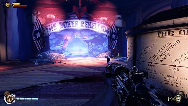 W głównej sali, na twojej drodze ponownie staną ludzie Slatea - Pokonaj ludzi Slatea | Rozdział 9 - Sala Bohaterów | BioShock Infinite - BioShock: Infinite - poradnik do gry