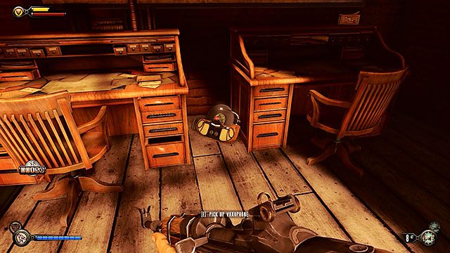 Po twardym lądowaniu w dokach, wejdź od razu do centrum dostawczego po lewej - Znajdź Elizabeth | Rozdział 13 - Doki Finkton | BioShock Infinite - BioShock: Infinite - poradnik do gry