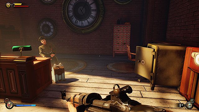 Wejdź do budynku tylko dla pracowników po drugiej stronie doków - Znajdź Elizabeth | Rozdział 13 - Doki Finkton | BioShock Infinite - BioShock: Infinite - poradnik do gry