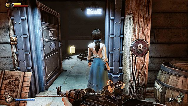 Poproś Elizabeth o wyłamanie zamka w celi nr 8 (wymaga 5 wytrychów) - Znajdź celę Chen Lina | Rozdział 18 - Klub Dobre Czasy | BioShock Infinite - BioShock: Infinite - poradnik do gry