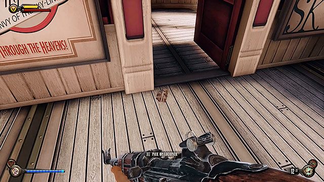 Podejdź do otwartej kabiny gondoli i odszukaj leżący w drzwiach wytrych - Idź do domu Comstocka | Rozdział 28 - Emporium | BioShock Infinite - BioShock: Infinite - poradnik do gry