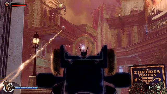 W Alei Harmonii zostaniesz napadnięty przez okupujących dachy snajperów - Idź do domu Comstocka | Rozdział 30 - Centrum Emporium | BioShock Infinite - BioShock: Infinite - poradnik do gry