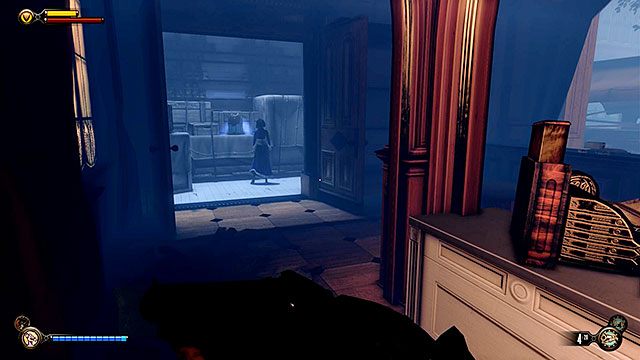 Na prawo od laboratorium Lutece znajduje się zamknięty sklep - Znajdź następną wyrwę | Rozdział 31 - Ogrody Pamięci | BioShock Infinite - BioShock: Infinite - poradnik do gry