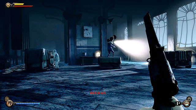 Korytarzem pełnym manekinów przejdź do magazynu, pilnowanego przez Chłopca Ciszy - Idź do biura dyrektora | Rozdział 33 - Atrium | BioShock Infinite - BioShock: Infinite - poradnik do gry