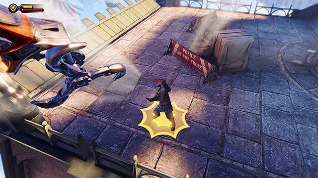 Przemieszczaj się dalej w kierunku stacji - Idź na Wyspę Pomnika i odszukaj dziewczynę (2) | Rozdział 4 - Dachy Centrum Comstocka - BioShock: Infinite - poradnik do gry