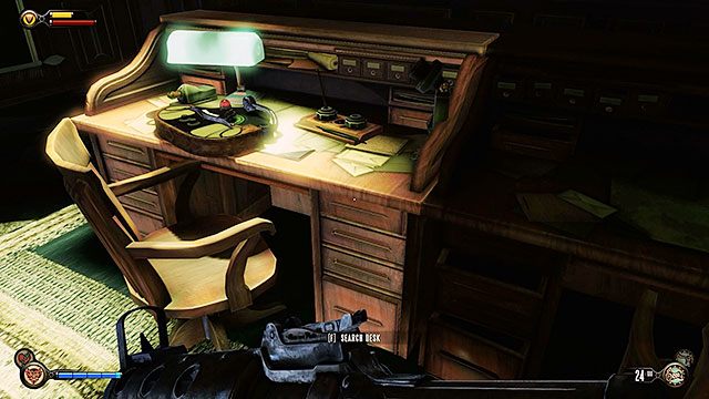 Bractwo Kruka, biuro na lewo od sali projekcyjnej, tuż przed konfrontacją z Krukiem - Rozdziały 4 | Voksofony | BioShock Infinite - BioShock: Infinite - poradnik do gry