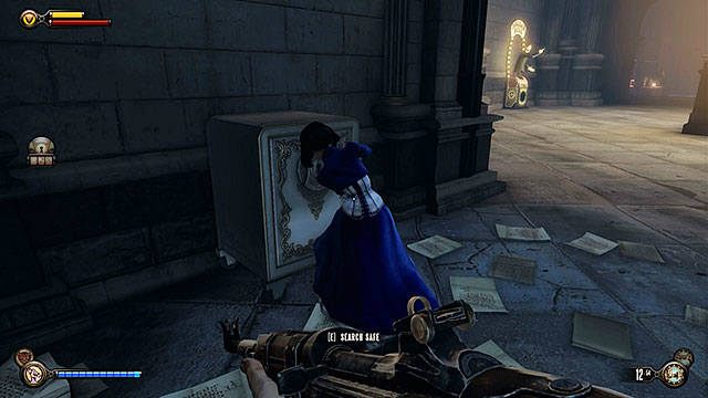 W drugiej kasie biletowej znajdziesz kolejny sejf, również wymagający 3 wytrychów - Sejfy i zamknięte drzwi | Wytrychy | BioShock Infinite - BioShock: Infinite - poradnik do gry