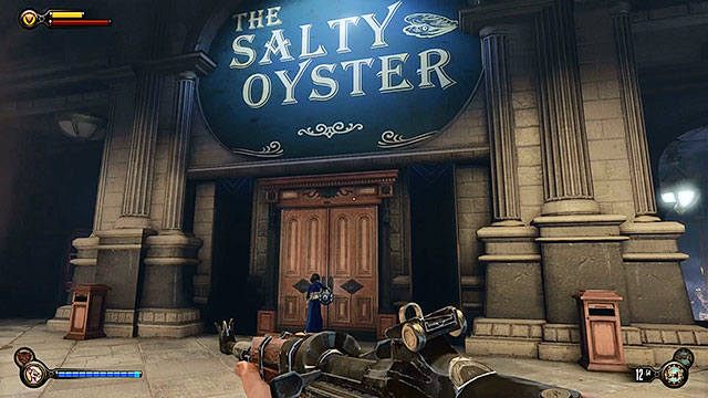Otwarcie drzwi do baru Słona Ostryga wymaga 3 wytrychów - Sejfy i zamknięte drzwi | Wytrychy | BioShock Infinite - BioShock: Infinite - poradnik do gry
