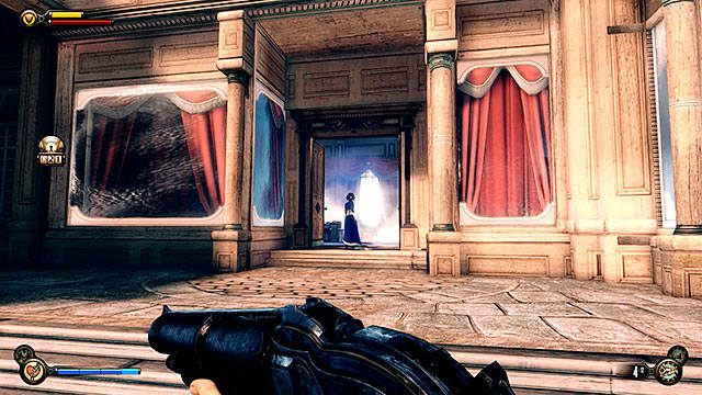 Niedaleko studia fotograficznego znajduje się zamknięty sklep z obrazami - Sejfy i zamknięte drzwi | Wytrychy | BioShock Infinite - BioShock: Infinite - poradnik do gry