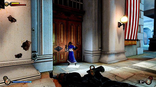 Na środku dachu Domu Comstocka znajdziesz zamknięty budynek - Sejfy i zamknięte drzwi | Wytrychy | BioShock Infinite - BioShock: Infinite - poradnik do gry