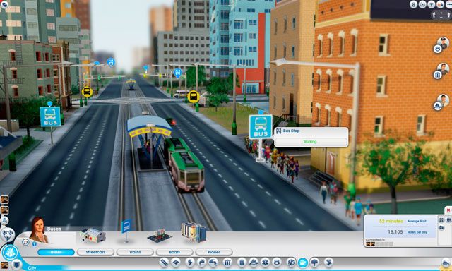 Przystanki autobusowe należy budować co kilkaset metrów, zawsze przed wejściem do budynków - Budynki autobusowe w SimCity | Drogi i transport - SimCity - poradnik do gry
