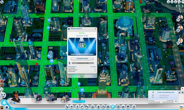Zatrudnienie w kulturze - Budynki - turystyka | Specjalizacje miast w SimCity - SimCity - poradnik do gry