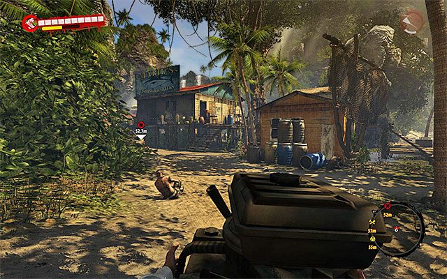 Podnieś silnik łodzi, wyjdź z warsztatu i wyrusz z powrotem w stronę odkrytej niedawno łodzi - Zamontuj silnik na łodzi | Rozdział 2 - Nowe początki | Dead Island Riptide - Dead Island Riptide - poradnik do gry