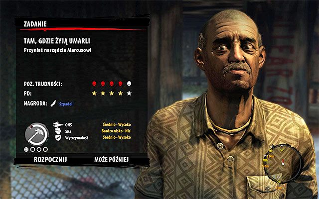 Podejdź do uratowanego w poprzednim zadaniu Marcusa Villi i zainicjuj z nim rozmowę - Porozmawiaj z Marcusem Villą | Rozdział 3 - Tam, gdzie żyją umarli - Dead Island Riptide - poradnik do gry