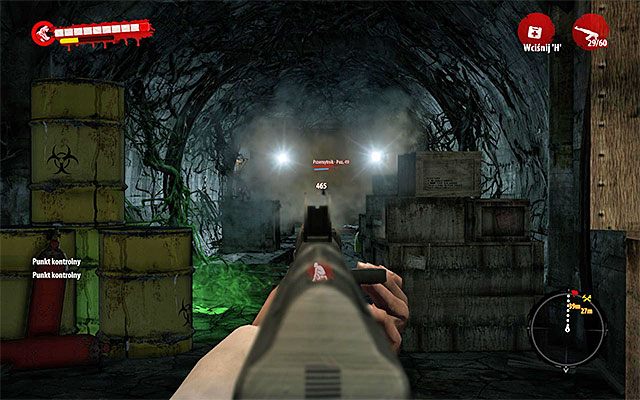 Przejdź dalej, ale gdy tylko usłyszysz okrzyki przemytników schowaj się za jakąś zasłoną - Idź na wyższy poziom | Rozdział 6 - Tunele | Dead Island Riptide - Dead Island Riptide - poradnik do gry