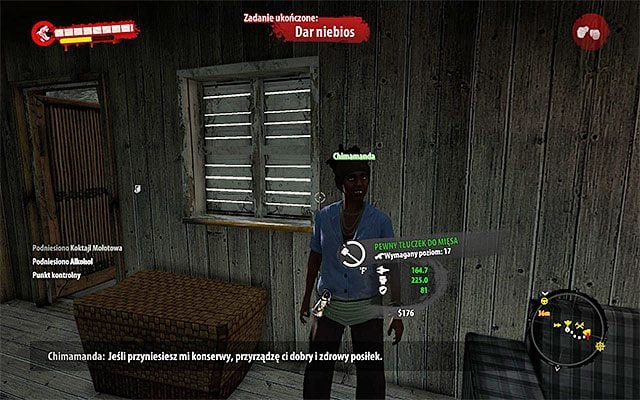 Pozostało ci już tylko powrócić do Chimamandy, czyli osoby, od której otrzymałeś to zadanie - Dar niebios - Poboczne zadania - Dżungla - Dead Island Riptide - poradnik do gry