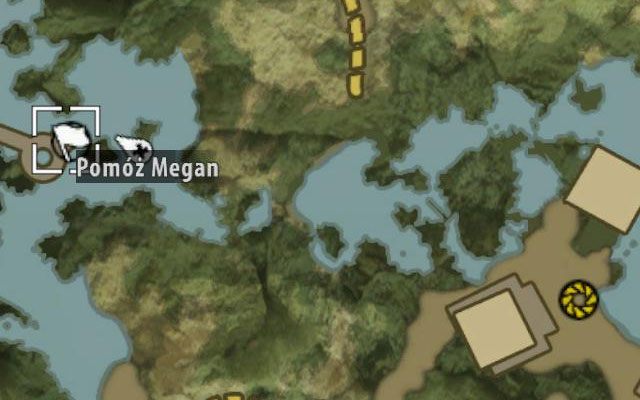 Szansa na rozpoczęcie tego pobocznego zadania pojawia się po rozpoczęciu eksploracji bagien na zachód od Wioski Mataka - Uratuj Megan | Poboczne zadania - Dżungla | Dead Island Riptide - Dead Island Riptide - poradnik do gry