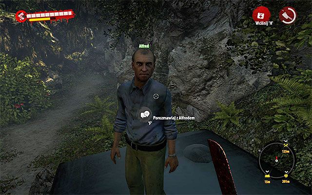 Po wyeliminowaniu wszystkich zombiaków skorzystaj z drabiny żeby przedostać się na dach przyczepy - Uratuj Alfreda | Poboczne zadania - Dżungla | Dead Island Riptide - Dead Island Riptide - poradnik do gry