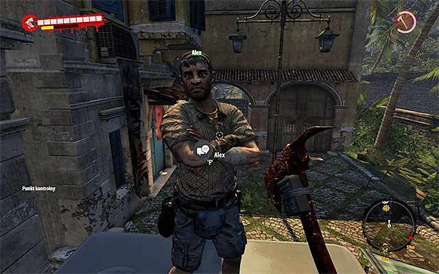 Po wyeliminowaniu wszystkich zombiaków wdrap się na dach budki i porozmawiaj z Alexem, od którego otrzymasz podziękowania i dużą ilość gotówki - Uratuj Alexa - Poboczne zadania - Henderson - Dead Island Riptide - poradnik do gry
