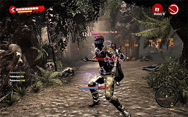 Oprócz bossa do zlikwidowania są także grupki oszalałych zarażonych i szwendaczy - Zabij Oliviera Kostuchę Wengea | Poboczne zadania - Dżungla - Dead Island Riptide - poradnik do gry