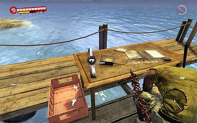 Po dotarciu do końcowej części molo zabierz projekt z biurka - Projekty - Dżungla (16 - 30) | Sekrety | Dead Island Riptide - Dead Island Riptide - poradnik do gry