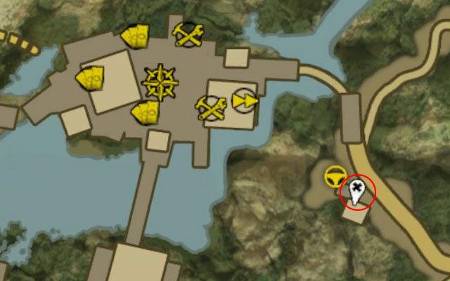 Przewodnik znajduje się przy głównej drodze na południowy-wschód od Obozu Przetrwania Paradise - Przewodniki - Dżungla - Sekrety - Dead Island Riptide - poradnik do gry