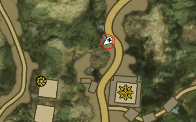 Przewodnik znajduje się przy głównej drodze na północ od Baru Hoyahoya - Przewodniki - Dżungla - Sekrety - Dead Island Riptide - poradnik do gry