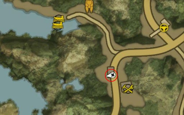 Przewodnik znajduje się przy głównej drodze na południowy-zachód od Laboratorium BioSphere - Przewodniki - Dżungla - Sekrety - Dead Island Riptide - poradnik do gry
