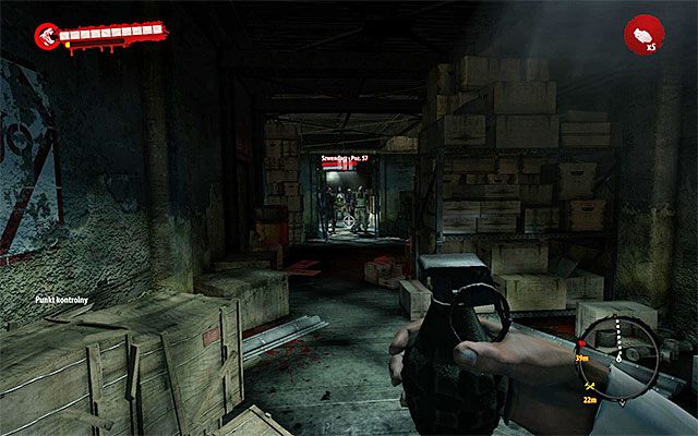 Ostrożnie podejdź do zamkniętych drzwi, do których dobijają się nowe zombiaki - Znajdź drogę do doku - Rozdział 13 - Z prądem - Dead Island Riptide - poradnik do gry
