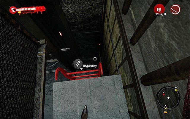 Przejdź w prawo i zlokalizuj miejsce, w którym można skorzystać z drabinki - Przejdź przez szyb windy | Rozdział 13 - Z prądem | Dead Island Riptide - Dead Island Riptide - poradnik do gry