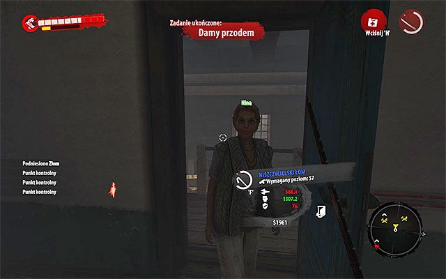 Pozostało ci już tylko porozmawiać z Niną, która w międzyczasie powinna wyjść z piwnicy - Damy przodem | Poboczne zadania - Henderson | Dead Island Riptide - Dead Island Riptide - poradnik do gry