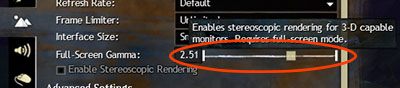 Zwiększenie gammy ułatwia poruszanie się w ciemnych lokacjach w Guild Wars 2 - Start-Checkpoint 1 | World 1 - Zone 2 (Dark Woods) w Guild Wars 2 - Guild Wars 2 - poradnik