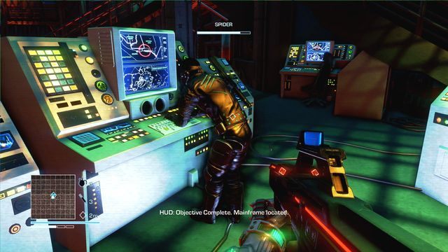 Podążaj za Spiderem, który otworzy drzwi do pomieszczenia kontrolnego z ogromnym pociskiem balistycznym w środku - 1 - You got time to duck? | Zadania główne | Far Cry 3 Blood Dragon - Far Cry 3: Blood Dragon - poradnik do gry