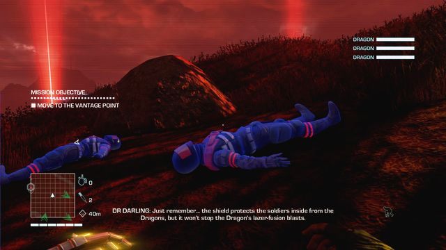 Skieruj się w stronę oznaczonego punktu obserwacyjnego - 2 - Theyre hee-eere! | Zadania główne | Far Cry 3 Blood Dragon - Far Cry 3: Blood Dragon - poradnik do gry