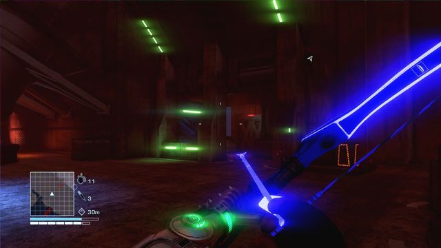 Wróć w pobliże silosu, na którym umieściłeś pierwszy ładunek i zlokalizuj schody prowadzące do wnętrza tamy - 3 - Punch it | Zadania główne | Far Cry 3 Blood Dragon - Far Cry 3: Blood Dragon - poradnik do gry
