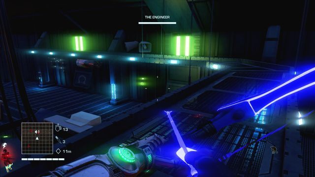 Po przeciwnej stronie pomieszczenia znajdziesz wyłącznik alarmu - 3 - Punch it | Zadania główne | Far Cry 3 Blood Dragon - Far Cry 3: Blood Dragon - poradnik do gry