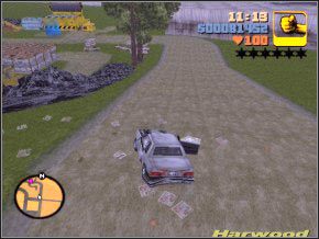 Tak czy inaczej postaw samochód tam, gdzie powinieneś, wyjdź - gdy zostanie zgnieciony, otrzymasz 10000$ kasy - 03 - Joey | Grand Theft Auto 3 - Grand Theft Auto 3 - poradnik do gry