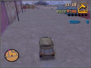 Pułapka jest gdzieś w Pike Creek - po prostu jedź do żółtego punktu na radarze, omiń Yakuzów i skręć w prawo, ukryj się tam - lecz nie wysiadaj z samochodu - 14 - Asuka | Grand Theft Auto 3 - Grand Theft Auto 3 - poradnik do gry