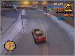 Jadąc wiaduktem nigdzie nie skręcaj, jedź cały czas tą samą drogą, aż pojawi się budka z lewej naprzeciwko Supa-Save - 14 - Asuka | Grand Theft Auto 3 - Grand Theft Auto 3 - poradnik do gry