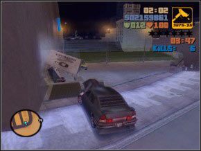 Wjedź na górę, skręć w lewo, zobaczysz następną budkę obok postoju taksówek, naprzeciwko wjazdu do posiadłości Salvatorea - 14 - Asuka | Grand Theft Auto 3 - Grand Theft Auto 3 - poradnik do gry