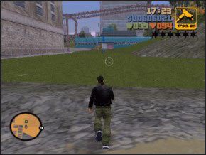 Jeśli ucieknie na plaże, szybko wyjdź i weź jakąś broń (uważaj - sam ma karabin AK47) - 08 - Ray | Grand Theft Auto 3 - Grand Theft Auto 3 - poradnik do gry